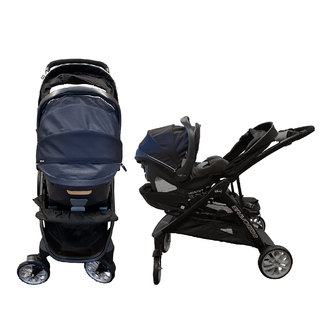 BravoFor2 LE Standing/Sitting Double Stroller in Crux Travel System