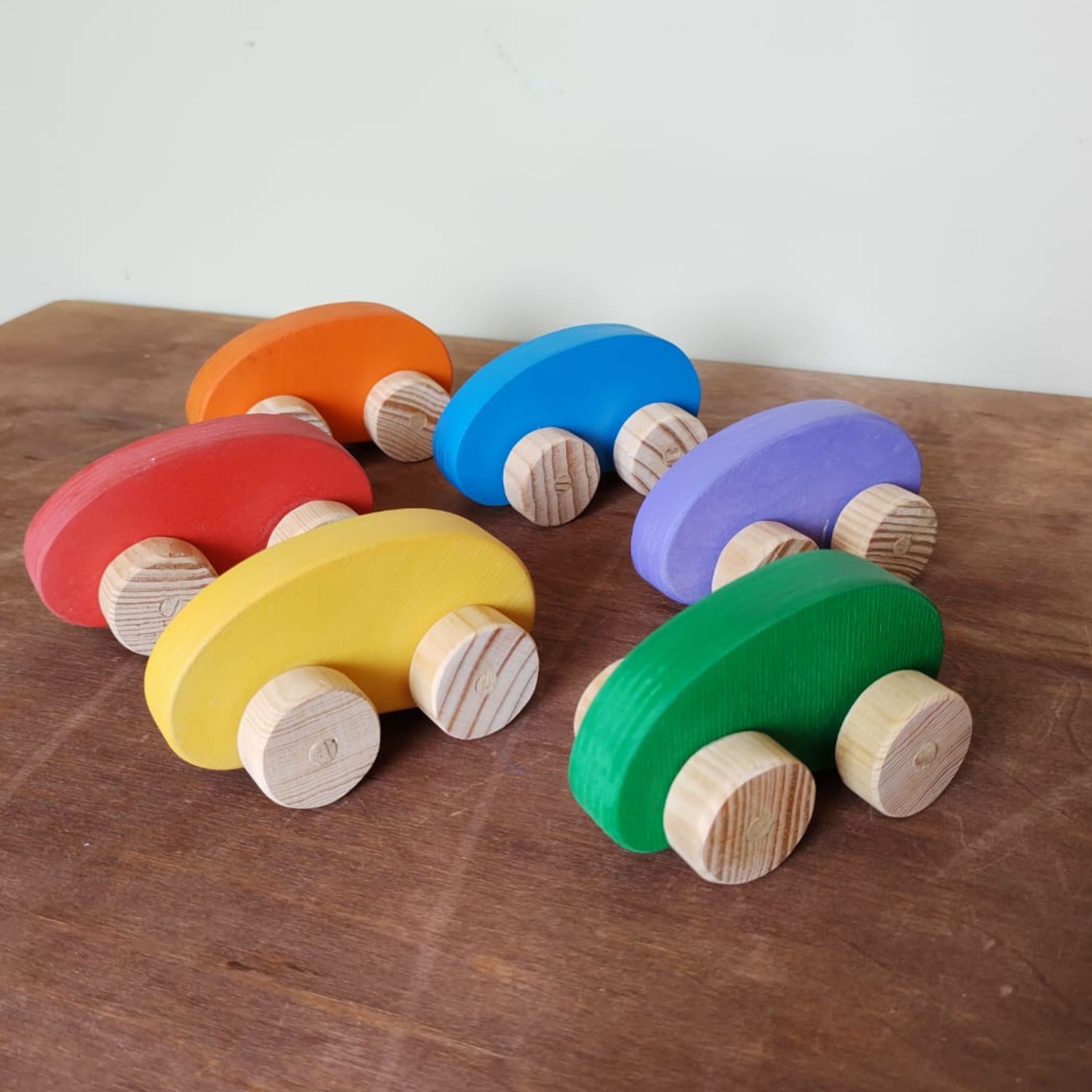 WOODEN RACING CARS SET by Wiwiurka Toys