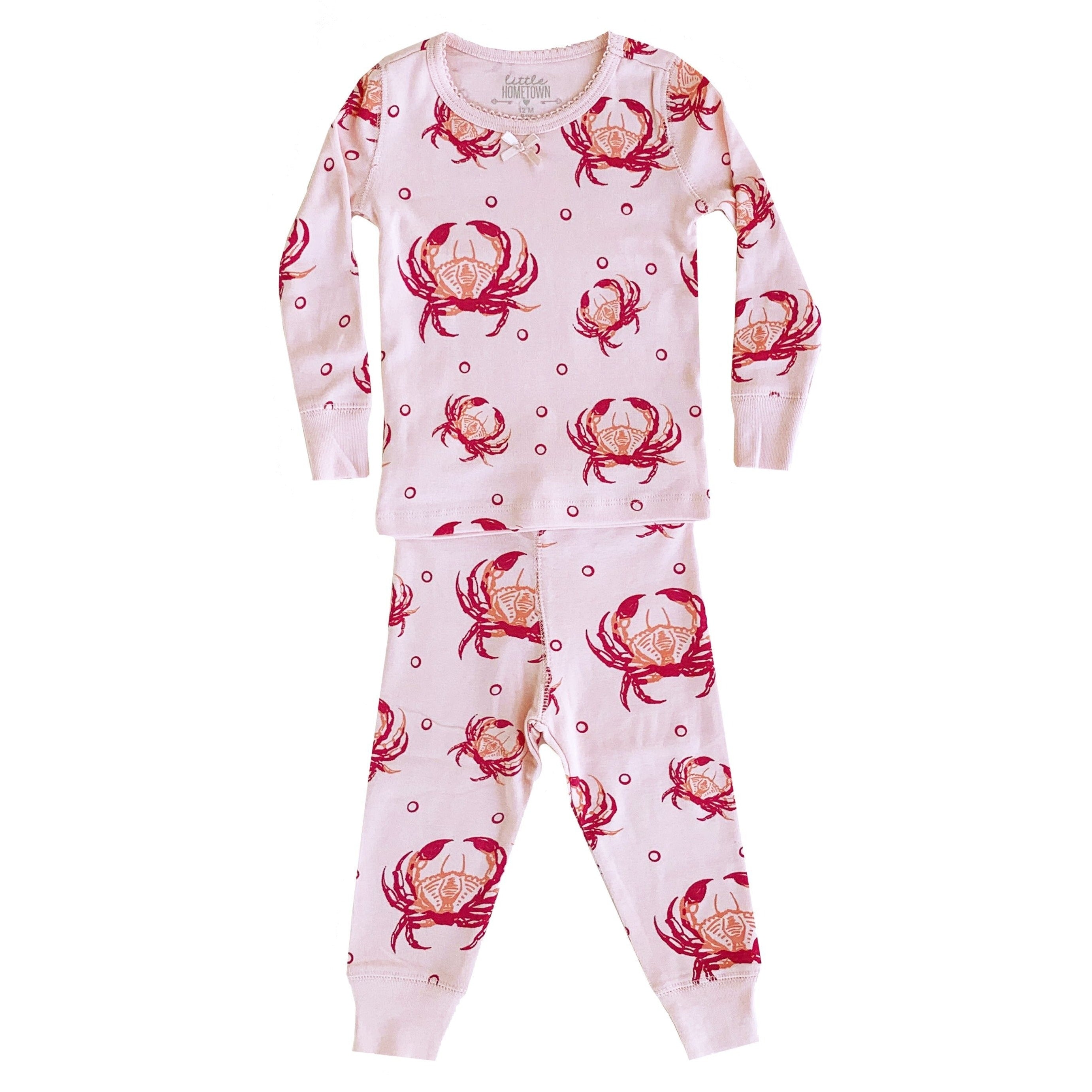 Pink Crab Pajamas by Little Hometown